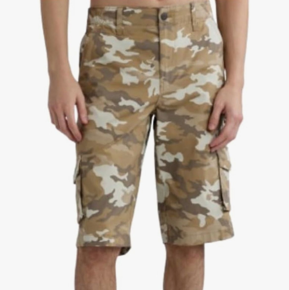 George Men's Brown Camouflage Cargo Shorts